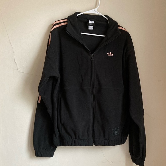 Adidas Three Stripe Full Zip Sweater Medium - Picture 3 of 7